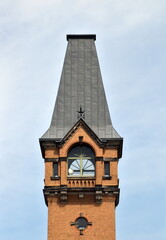 Fototapeta na wymiar Turm einer ehemaligen Brauerei in Berlin