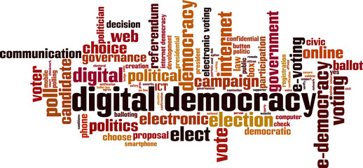 Digital democracy word cloud