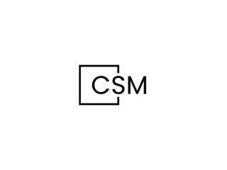 CSM Letter Initial Logo Design Vector Illustration