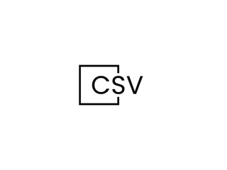 Obraz premium CSV Letter Initial Logo Design Vector Illustration