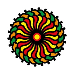 	
mandala design with abstract shape. vector ornament and decoration motif concept. template for wallpaper, patterns, carpet, textile and seamless