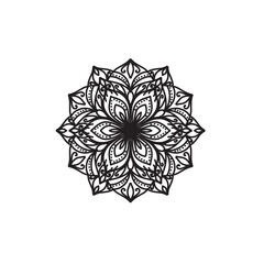 Flower Mandala. Vintage decorative elements. Oriental pattern, vector illustration. Islam, Arabic, Indian, moroccan,spain, turkish, pakistan, chinese, mystic, ottoman motifs. Coloring book page