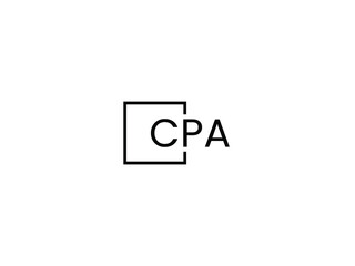 CPA Letter Initial Logo Design Vector Illustration