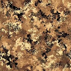 Vector Desert Sand Storm Seamless Pattern Military Camo Graphic Textile Print
