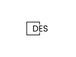 Obraz premium DES Letter Initial Logo Design Vector Illustration