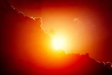 Cloudscape with a Red Light