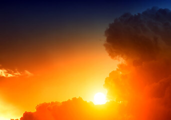 Cloudscape with a Red Light
