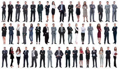 collage of a variety of business people standing in a row