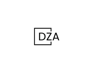 DZA Letter Initial Logo Design Vector Illustration