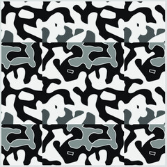 Seamless abstract monochrome engraving pattern. Abstract texture for fabric print, card, table cloth, furniture, banner, cover, invitation, decoration, wrapping.