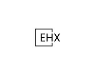 EHX Letter Initial Logo Design Vector Illustration