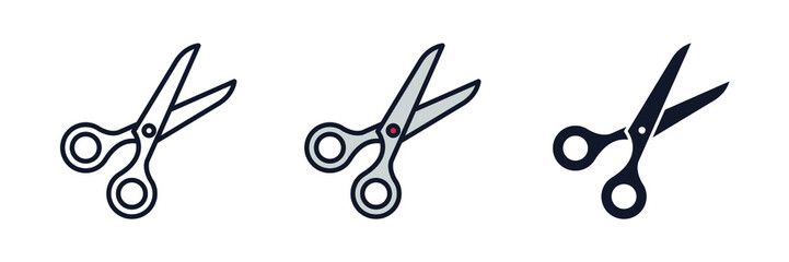 scissors icon symbol template for graphic and web design collection logo vector illustration - obrazy, fototapety, plakaty