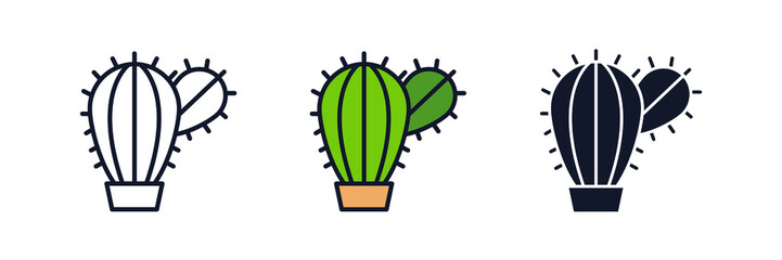 cactus icon symbol template for graphic and web design collection logo vector illustration