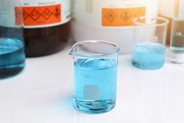 test tubes in the laboratory for science or medicine