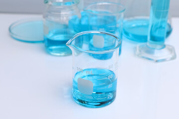 test tubes in the laboratory for science or medicine