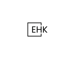EHK Letter Initial Logo Design Vector Illustration