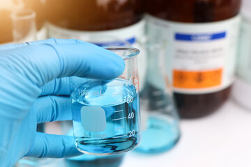 test tubes in the laboratory for science or medicine