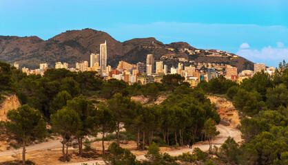 Obraz premium Atardecer en Benidorm desde otro ángulo
