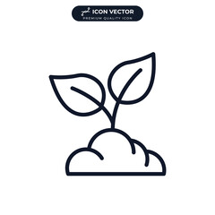 seedling icon symbol template for graphic and web design collection logo vector illustration