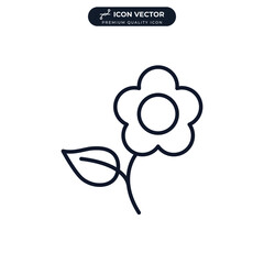 flower icon symbol template for graphic and web design collection logo vector illustration