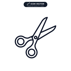 scissors icon symbol template for graphic and web design collection logo vector illustration