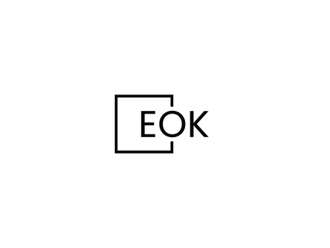 EOK Letter Initial Logo Design Vector Illustration