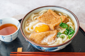 家庭料理　卵入りきつねうどん
