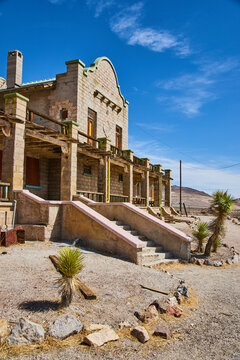 Ghost town Rhyolite stunning train station abandoned with stairs