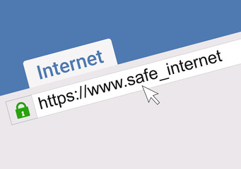 Safe internet banner logo background