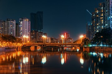 Fototapeta na wymiar Chengdu city at night