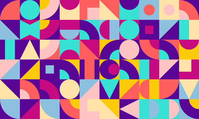 seamless pattern with colorful geometric, its suitable for pillow, carpet, wallpaper, totebag, and decoration pattern