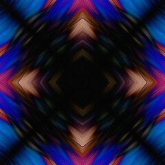 Abstract psychedelic blue pattern on a dark background.