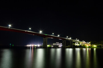 Fototapeta na wymiar 三浦市の城ヶ島大橋の夜景