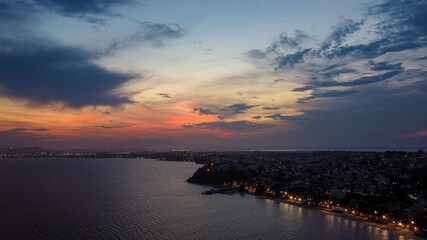 Fototapeta na wymiar Sunset Praia da Bica, Rio de Janeiro, Brazil.
