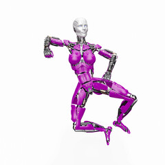 amazing robot is doing a happy dance