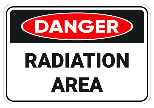 Danger Confined Radiation area. Safety sign Vector. ANSI and OSHA standard safety signs. eps10