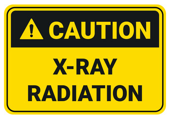 Obraz premium Safety sign caution x-ray radiation. symbol illustration. Osha and ANSI standard. Xray