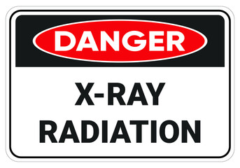 Safety sign danger x-ray radiation. symbol illustration. Osha and ANSI standard. Xray