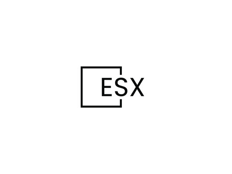 ESX Letter Initial Logo Design Vector Illustration