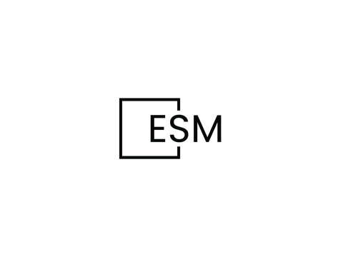ESM Letter Initial Logo Design Vector Illustration
