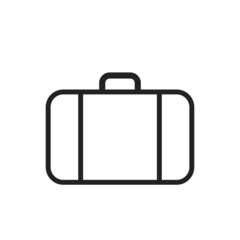 suitcase line icon. luggage, travel and vacation symbol. isolated vector image