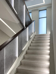 Office corridor with stairs,