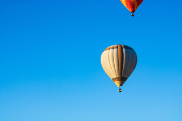 Hot air balloon. Travel or tourism or vacation concept photo.