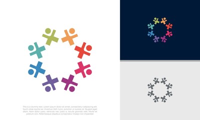 Global Community Logo Icon Elements Template. Community human Logo template vector. Community health care. Abstract Community logo	