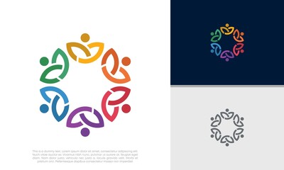 Global Community Logo Icon Elements Template. Community human Logo template vector. Community health care. Abstract Community logo	