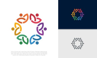 Global Community Logo Icon Elements Template. Community human Logo template vector. Community health care. Abstract Community logo	