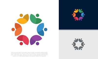 Global Community Logo Icon Elements Template. Community human Logo template vector. Community health care. Abstract Community logo	