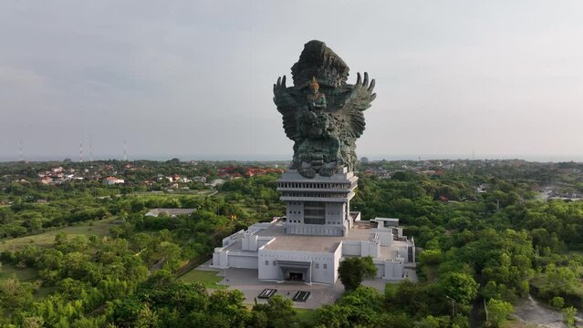 Aerial View Garuda Wisnu Kencana (GWK) Cultural Park on Bali, Indonesia