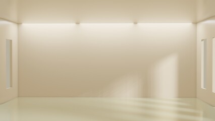 3D room background with lighting