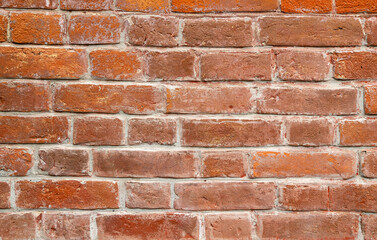 Texture of an old damaged brick wall